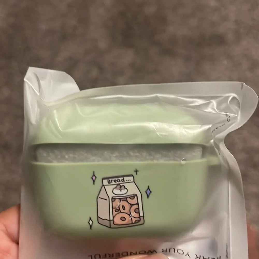 Green kawaii donut AirPod pro case